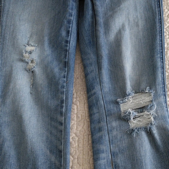 Madewell XS Skinny Overalls Adrian Wash Distressed Blue Jean Overalls - Picture 14 of 16